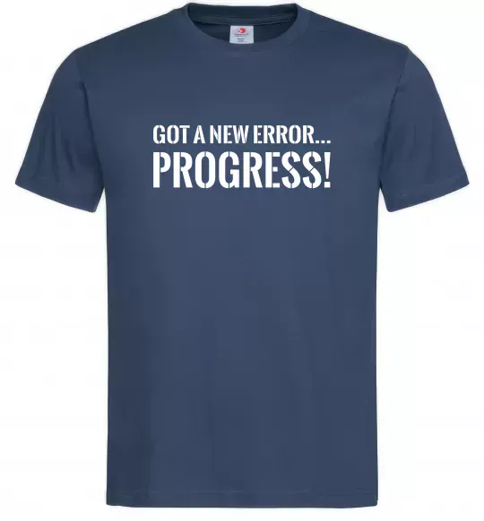 Чоловіча футболка New error Progress Темно-синій фото