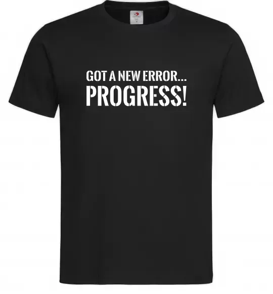 Чоловіча футболка New error Progress Чорний фото