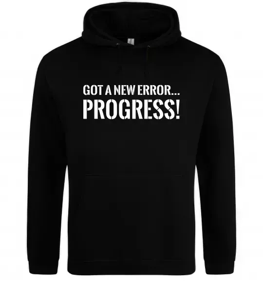 Чоловіча толстовка (худі) New error Progress Чорний фото