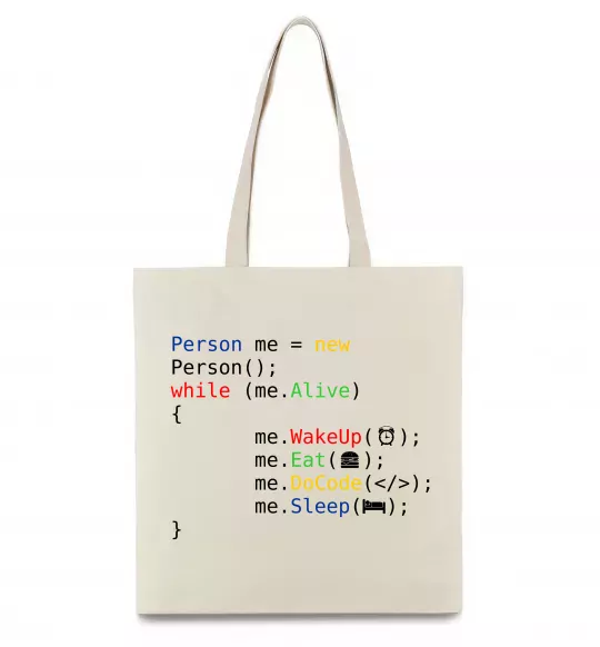 Еко-сумка Object person Бежевий фото