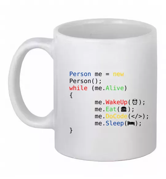 Чашка керамічна Object person Білий фото