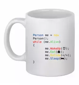 Чашка керамічна Object person Білий фото