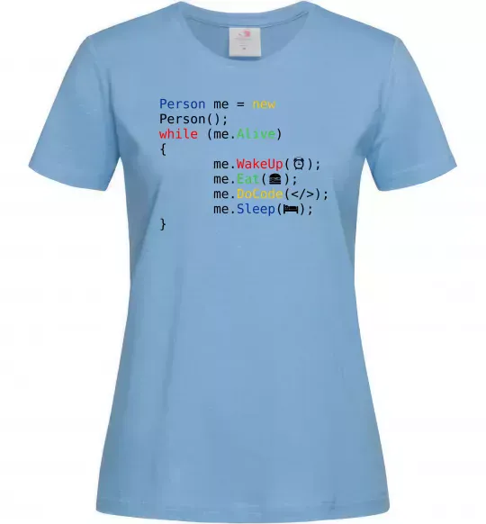 Жіноча футболка Object person Блакитний фото