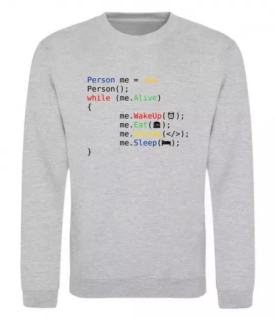 Свитшот Object person Серый меланж фото