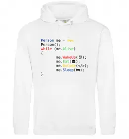 Женская толстовка (худи) Object person Белый фото