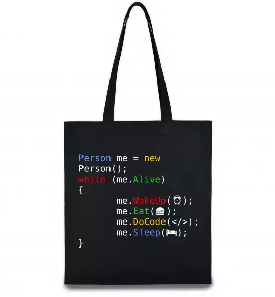 Еко-сумка Object person Чорний фото