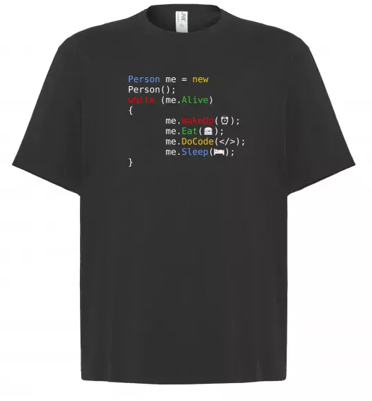 Футболка Оверсайз Object person Чорний фото