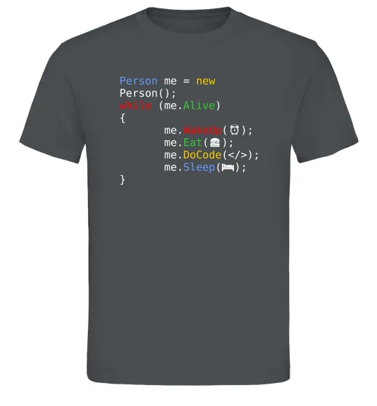 Чоловіча футболка Object person Графіт фото