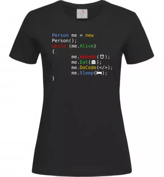 Жіноча футболка Object person Чорний фото