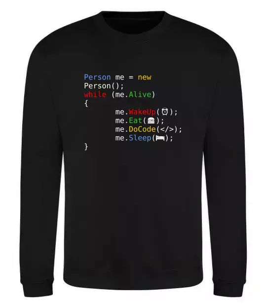 Свитшот Object person Черный фото