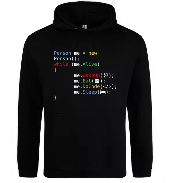 Мужская толстовка (худи) Object person Черный фото