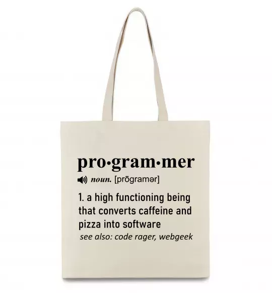 Еко-сумка Pro gram mer Бежевий фото