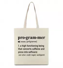 Еко-сумка Pro gram mer Бежевий фото