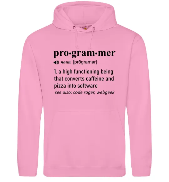 Мужская толстовка (худи) Pro gram mer Розовый фото