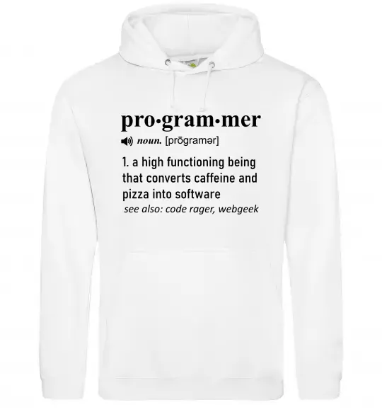 Мужская толстовка (худи) Pro gram mer Белый фото