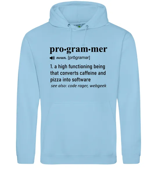 Мужская толстовка (худи) Pro gram mer Голубой фото