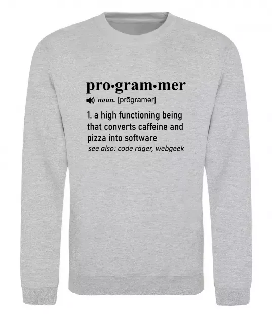 Свитшот Pro gram mer Серый меланж фото