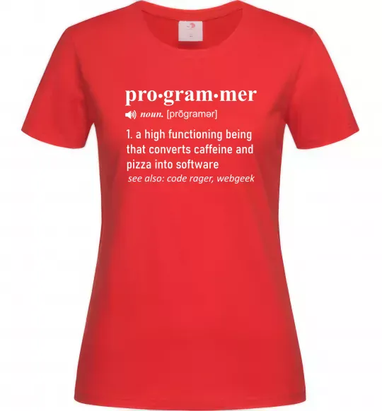 Жіноча футболка Pro gram mer Червоний фото