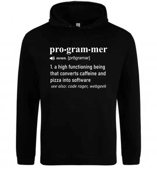 Мужская толстовка (худи) Pro gram mer Черный фото