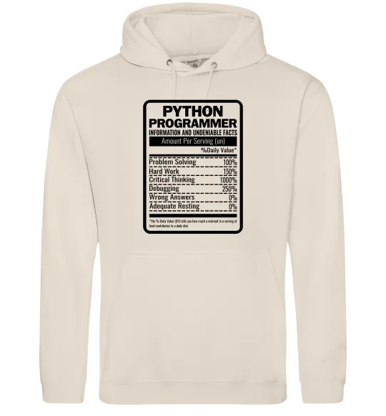 Женская толстовка (худи) Python programmer Таш фото