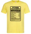 Мужская футболка Python programmer Лимонный фото