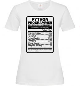 Женская футболка Python programmer