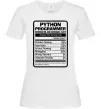 Жіноча футболка Python programmer Білий фото