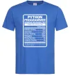 Мужская футболка Python programmer Ярко-синий фото