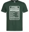 Мужская футболка Python programmer Темно-зеленый фото
