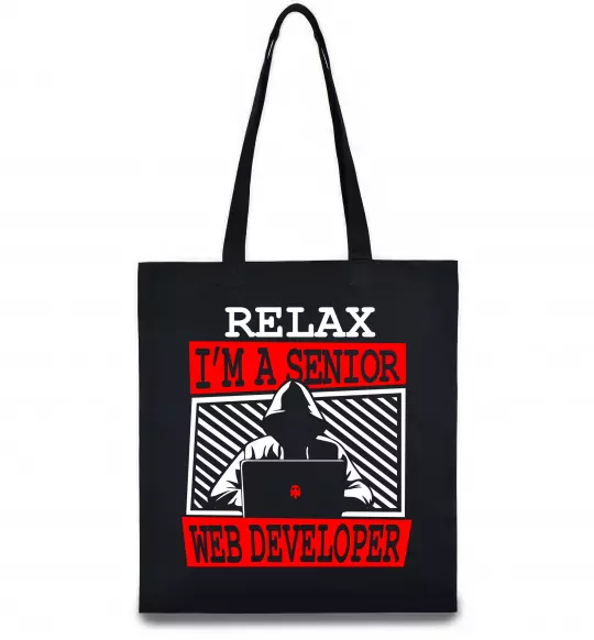 Еко-сумка Senior web developer Чорний фото