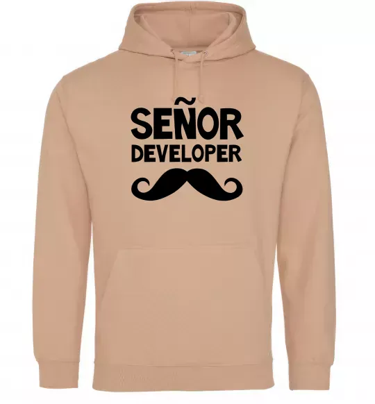 Женская толстовка (худи) Senior developer Песочный фото