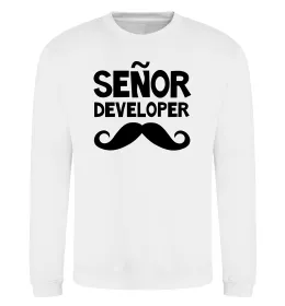 Свитшот Senior developer Белый фото