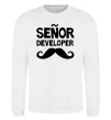 Світшот Senior developer Білий фото