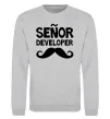 Світшот Senior developer Сірий меланж фото