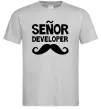 Мужская футболка Senior developer Серый фото