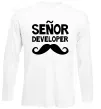 Лонгслив Senior developer Белый Лонгслив Senior developer Белый фото
