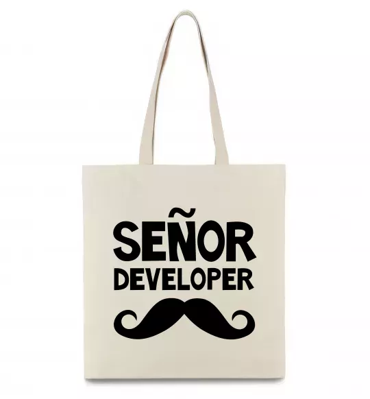 Еко-сумка Senior developer Бежевий фото