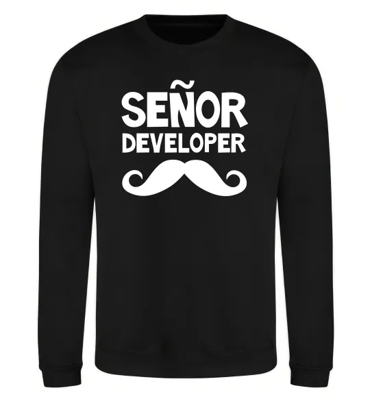 Світшот Senior developer Чорний фото