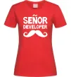 Женская футболка Senior developer Красный Женская футболка Senior developer Красный фото