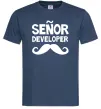 Мужская футболка Senior developer Темно-синий фото