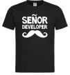 Мужская футболка Senior developer Черный фото