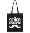 Еко-сумка Senior developer Чорний фото