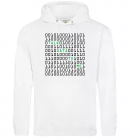 Женская толстовка (худи) Talk data to me Белый фото
