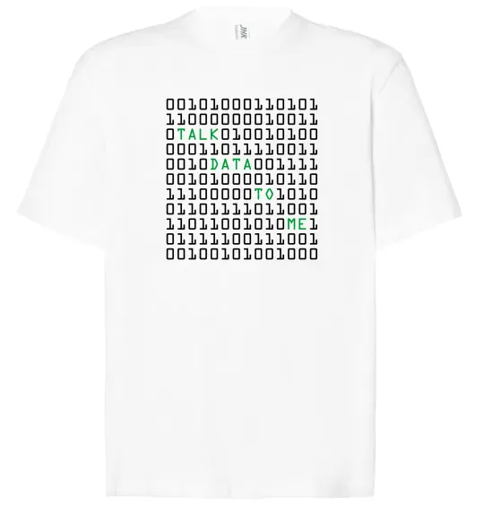 Футболка Оверсайз Talk data to me Белый фото