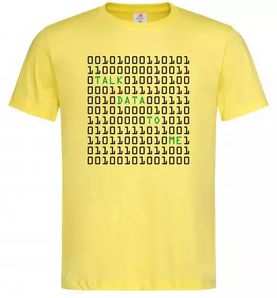 Мужская футболка Talk data to me Лимонный фото
