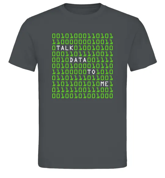 Мужская футболка Talk data to me Графит фото
