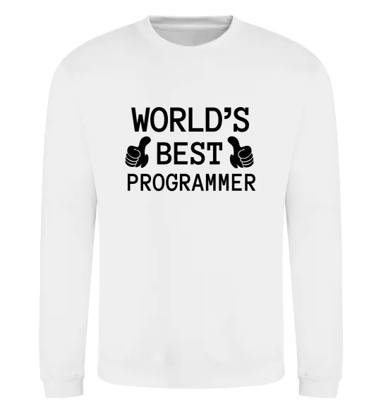 Свитшот World`s best programmer Белый фото