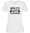 Жіноча футболка World`s best programmer Білий фото
