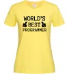 Жіноча футболка World`s best programmer Лимонний фото