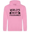 Мужская толстовка (худи) World`s best programmer Розовый Мужская толстовка (худи) World`s best programmer Розовый фото